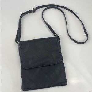 Classic Black Crossbody Bag for Men - Minimalist Everyday Carry - dark blue